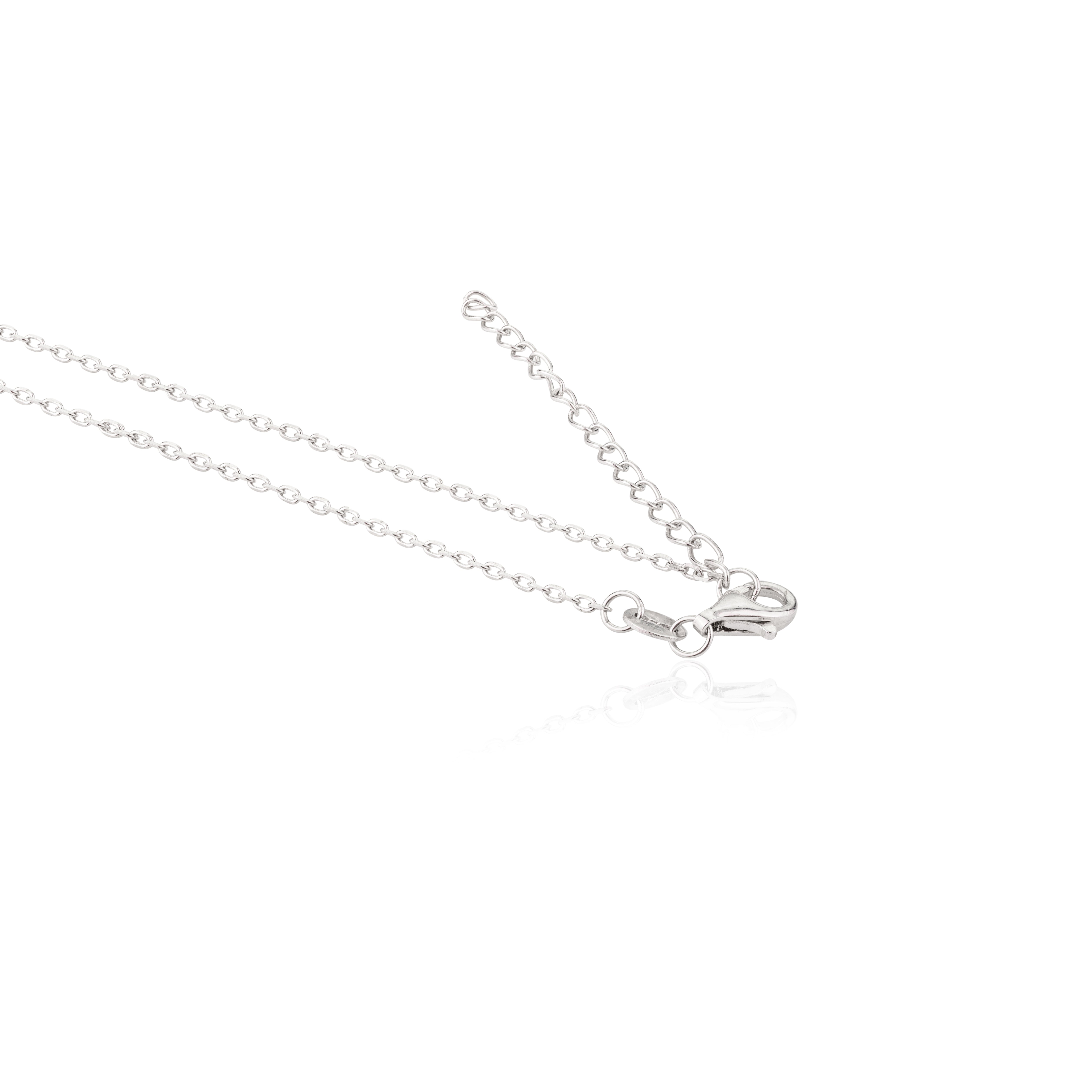 925 Silver Blue Cushion Pendant Necklace for Women