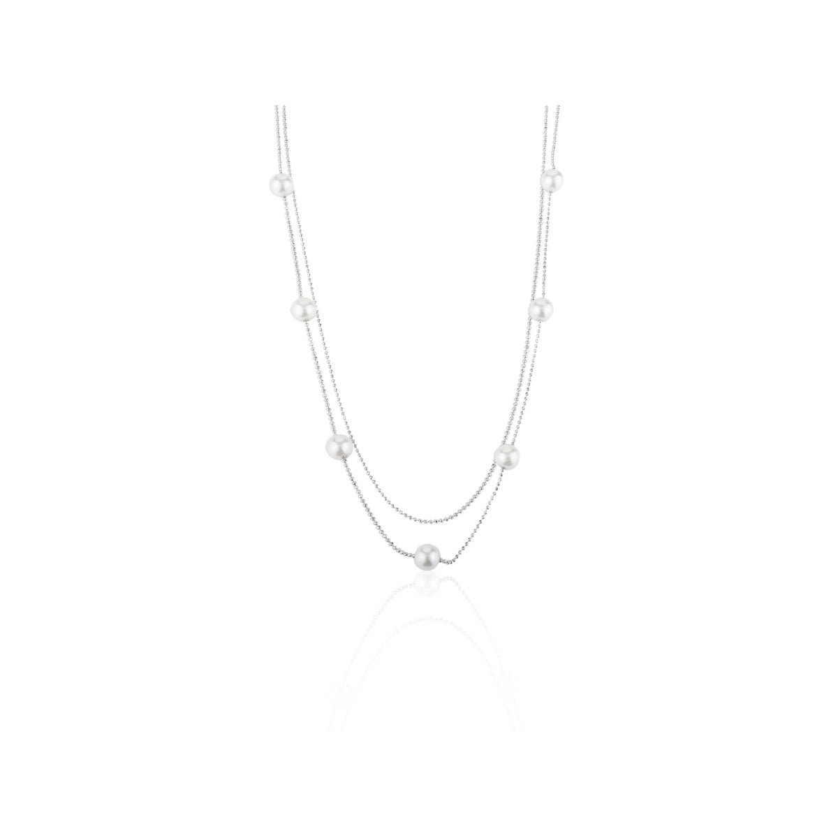 925 Silver Dainty Pearl Choker Necklace