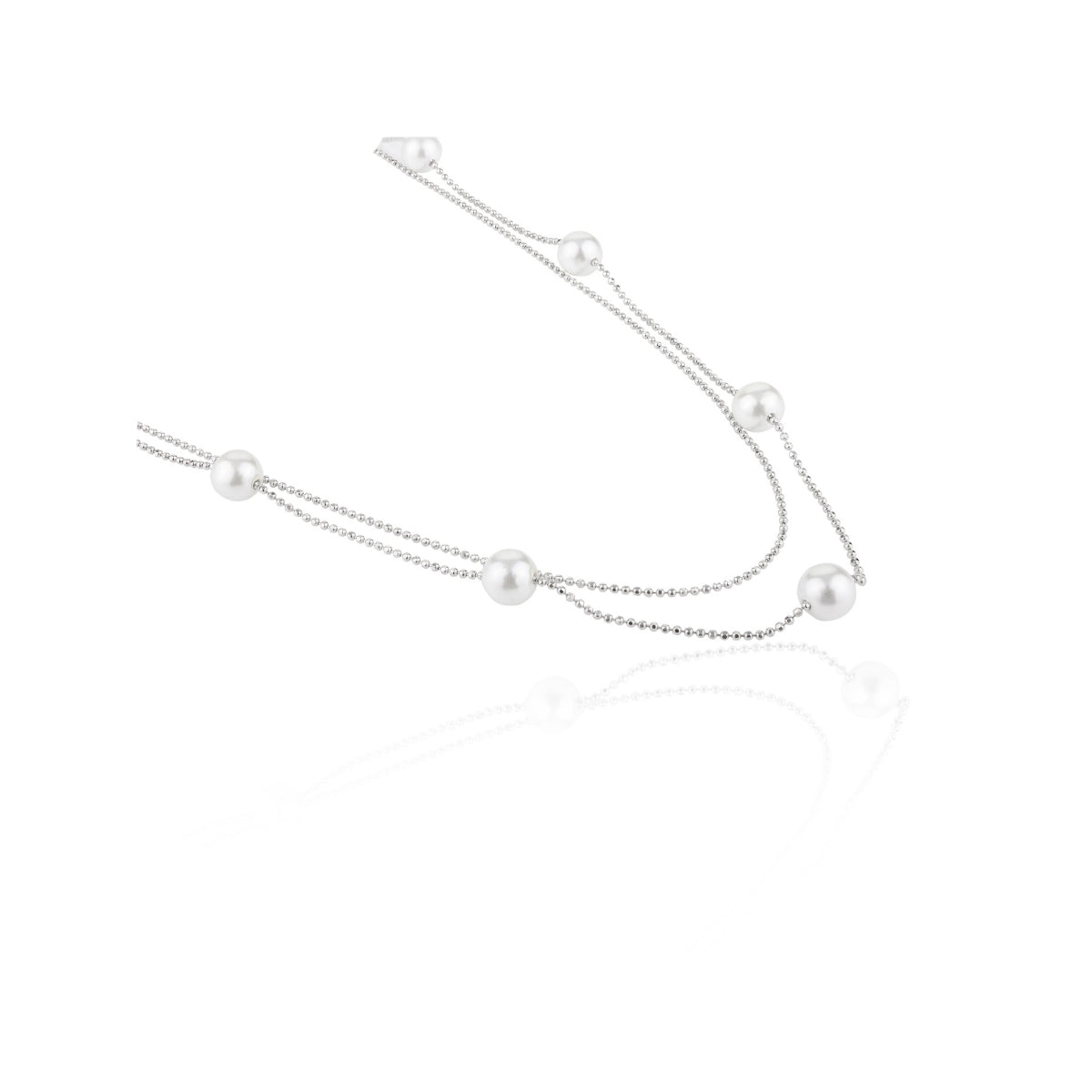 925 Silver Dainty Pearl Choker Necklace