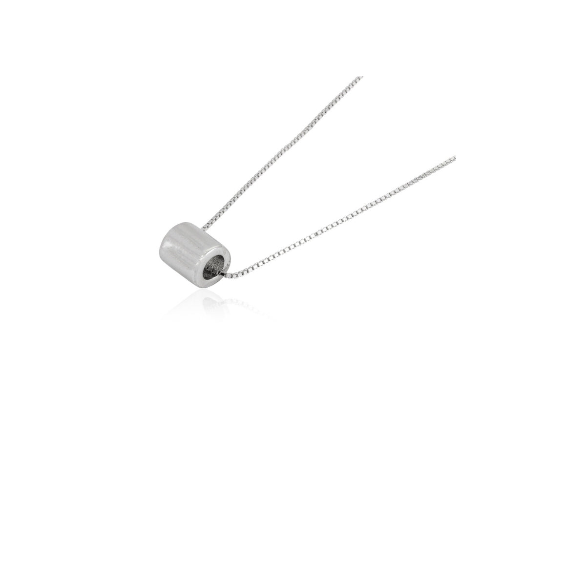 925 Silver Dainty Roll Spinner Pendant Necklace for Women