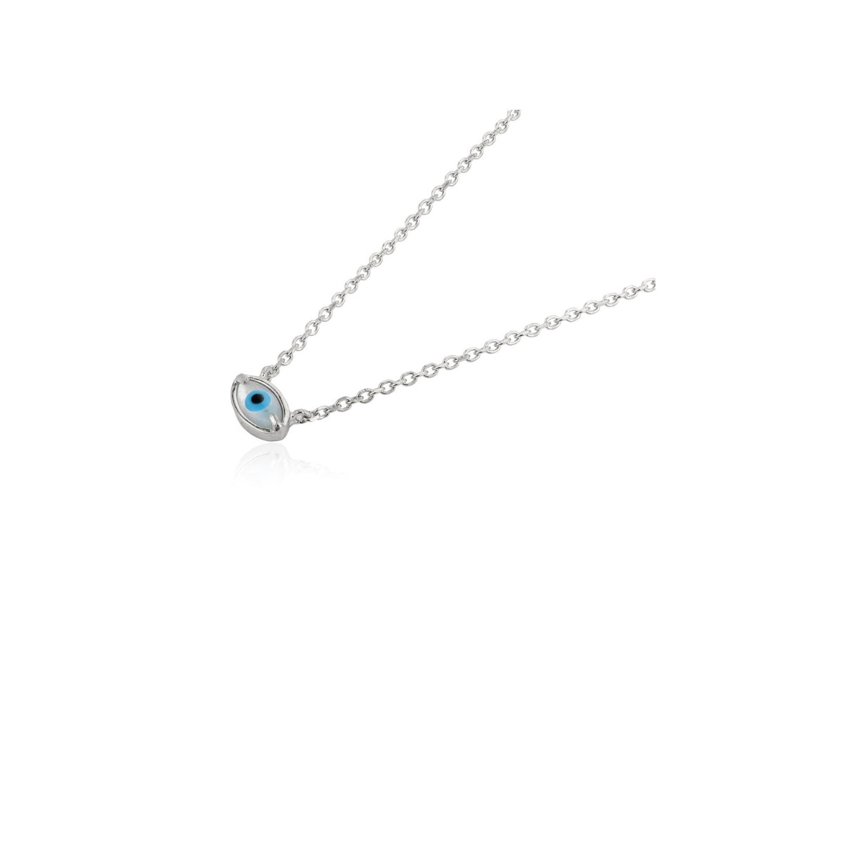 925 Silver Evil Eye Necklace with Trendy Enamel Work