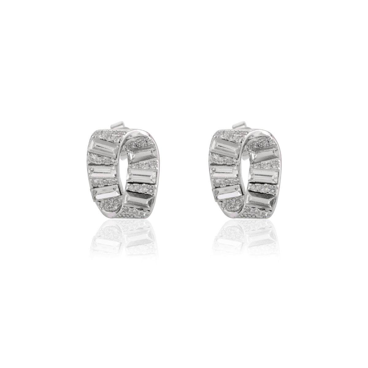 925 Silver Infinity Stud Earrings