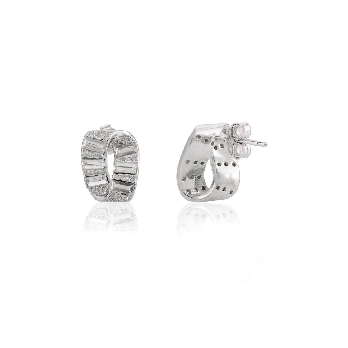 925 Silver Infinity Stud Earrings