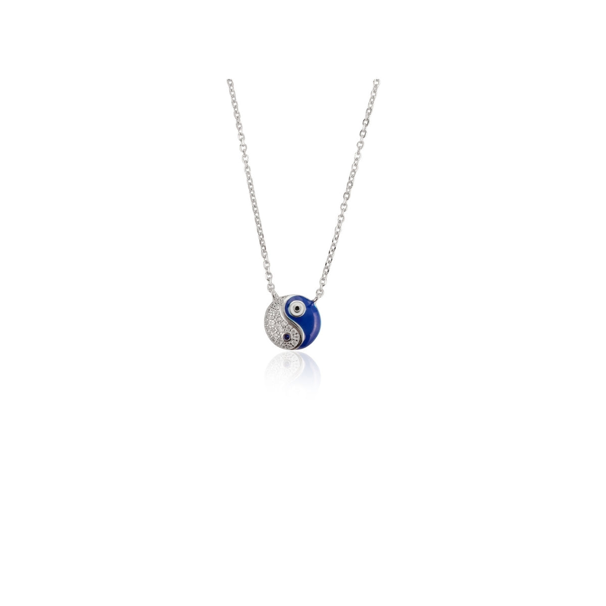925 Silver Yin Yang Symbol Dainty Necklace for Women