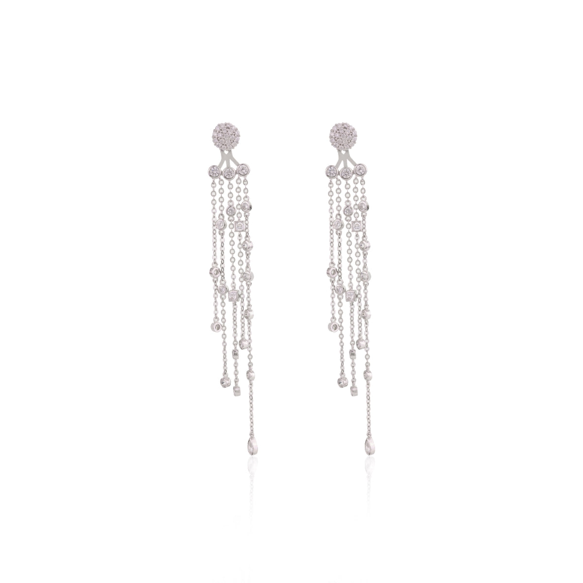 Long Tassel Droplets Earrings