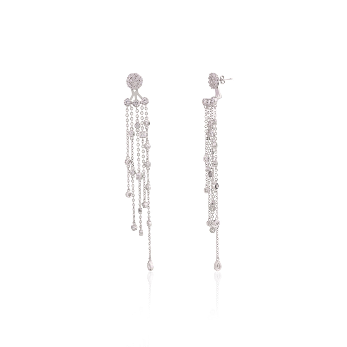 Long Tassel Droplets Earrings