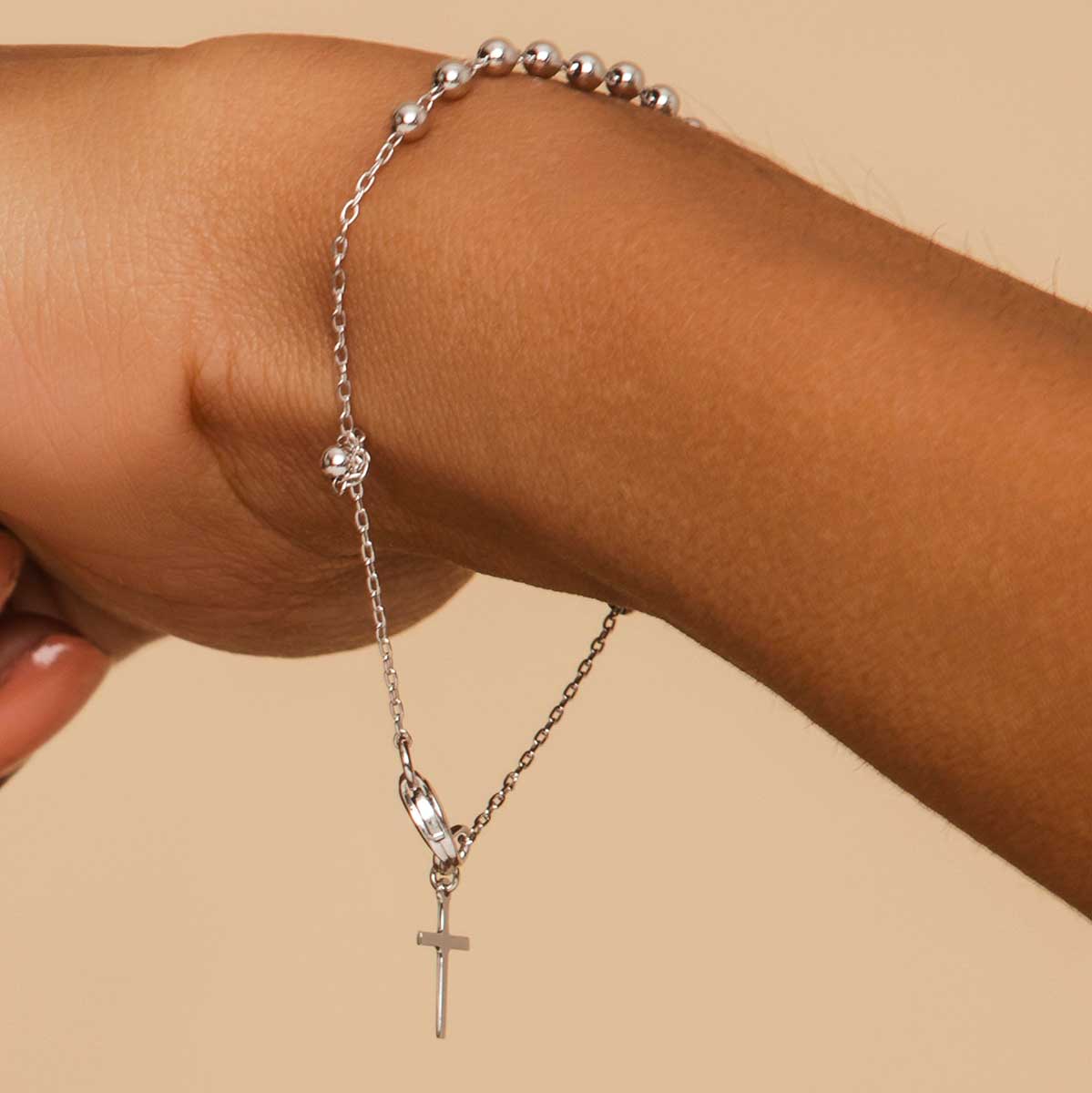 Cross Silver Bracelet