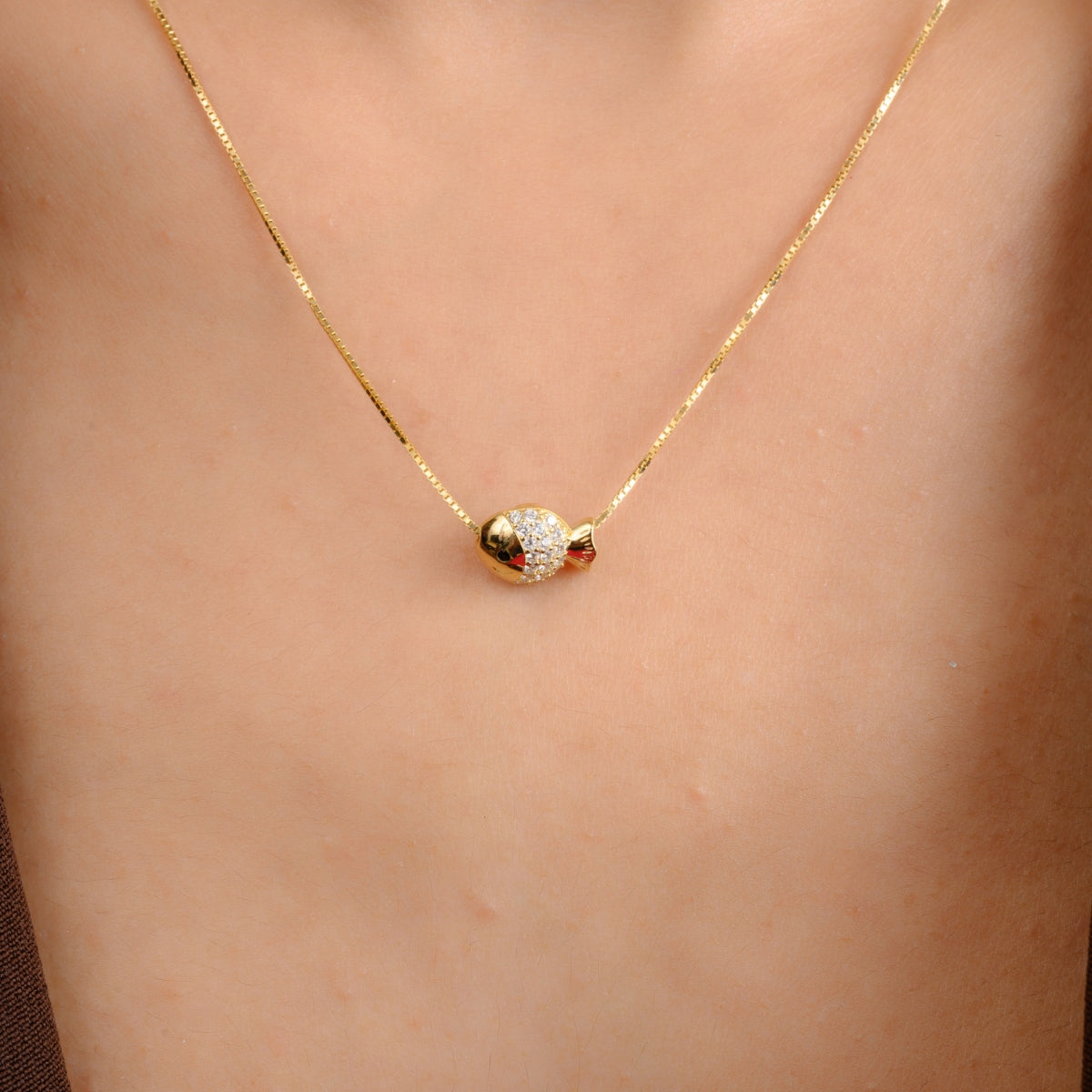 Dainty Goldfish Necklace