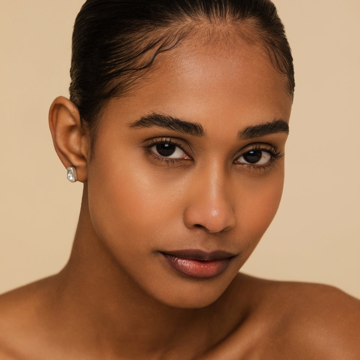 Delicate CZ Diamond Dainty Silver Stud Earrings