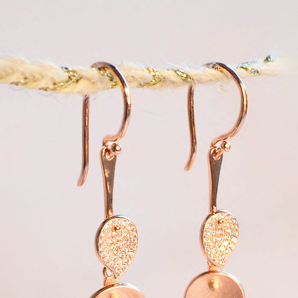 Gold Petal Pendant Set