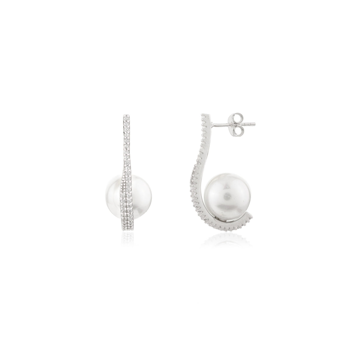 Freshwater Pearl Silver Stud Earrings
