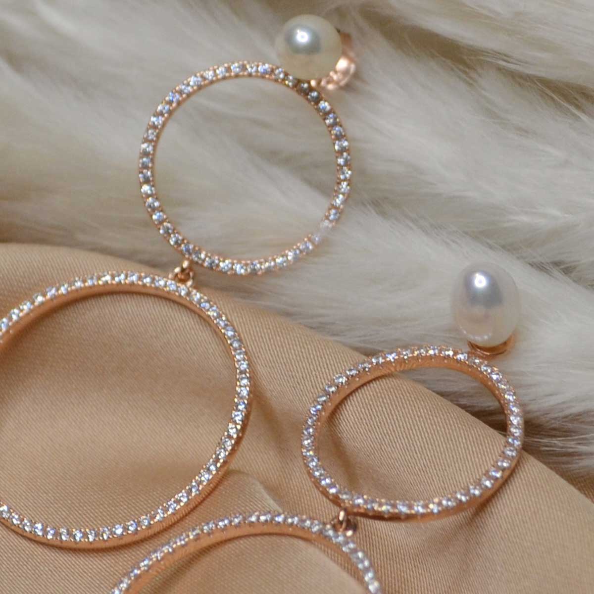 Mini-Large Silver Twin Hoops