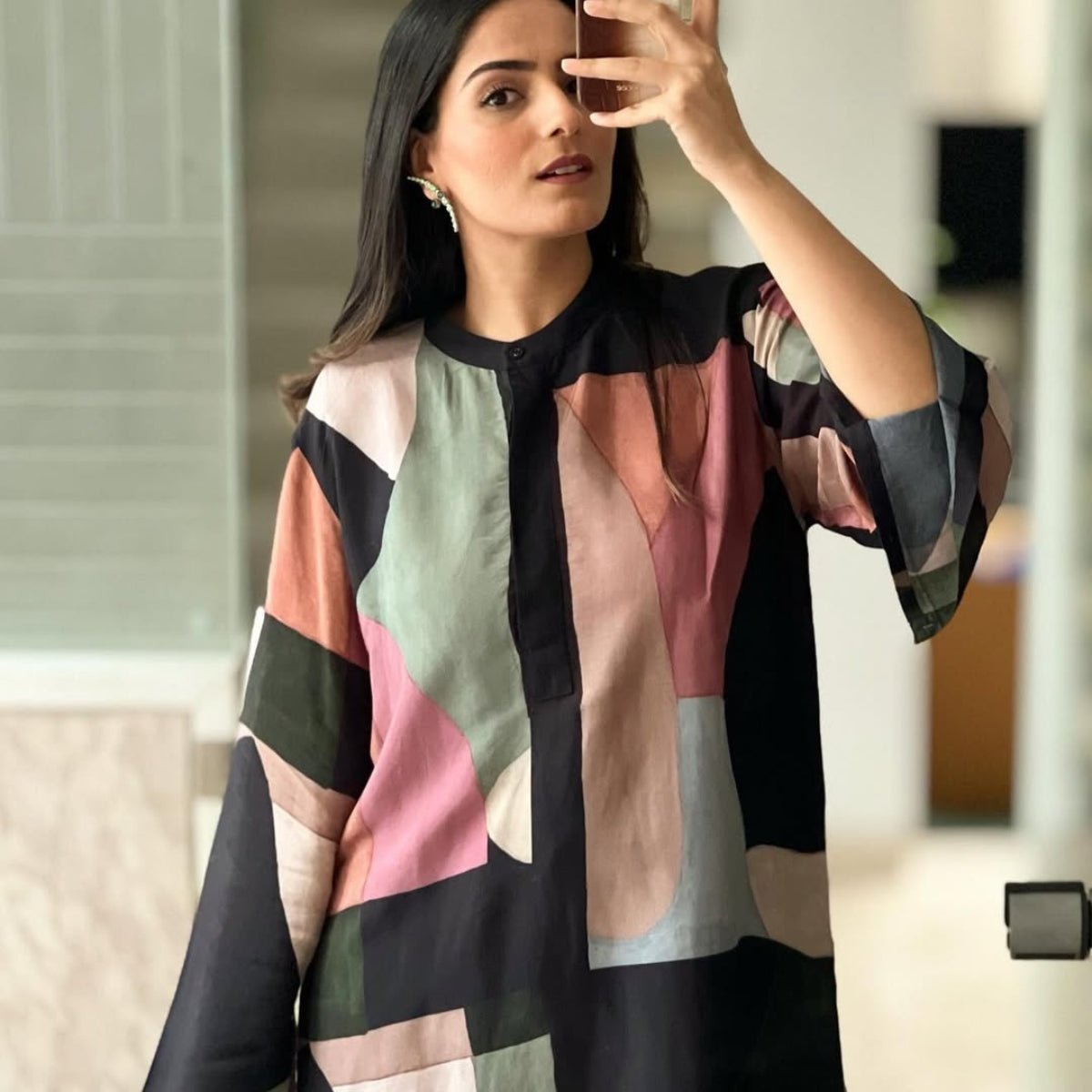 Crescent Moon Front and Back Emerald Earrings 925 Silver