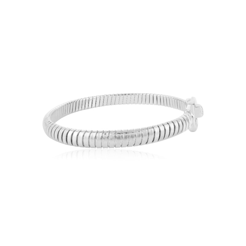 925 Silver Cuff Bracelet with Lock