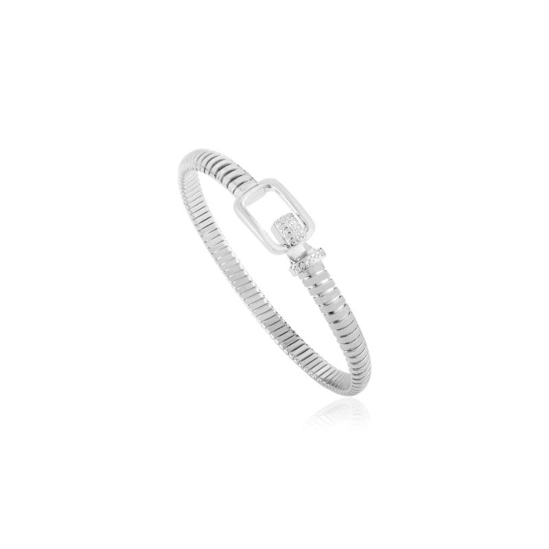 925 Silver Cuff Bracelet with Lock