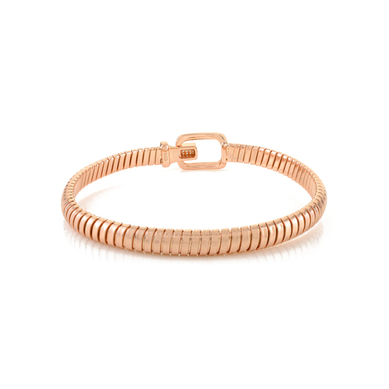 Rose Gold Cuff Bracelet with Lock