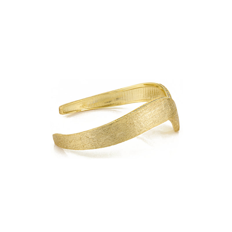 Yellow Gold Matte Finish Chunky Bracelet