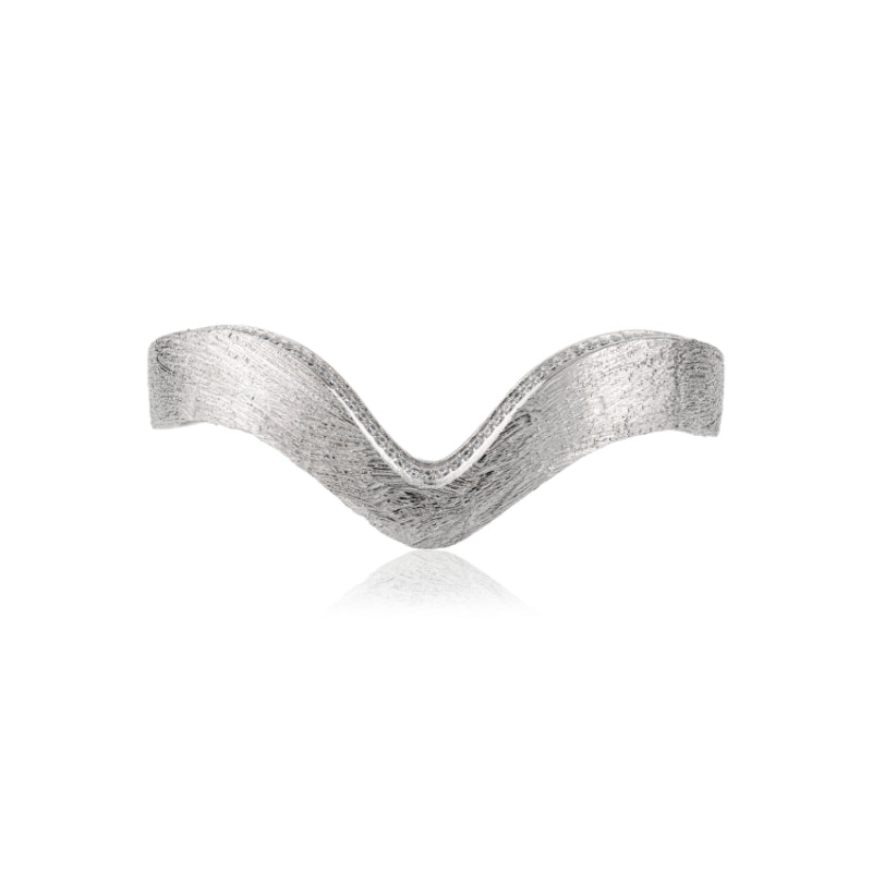 White Gold Matte Finish Chunky Bracelet