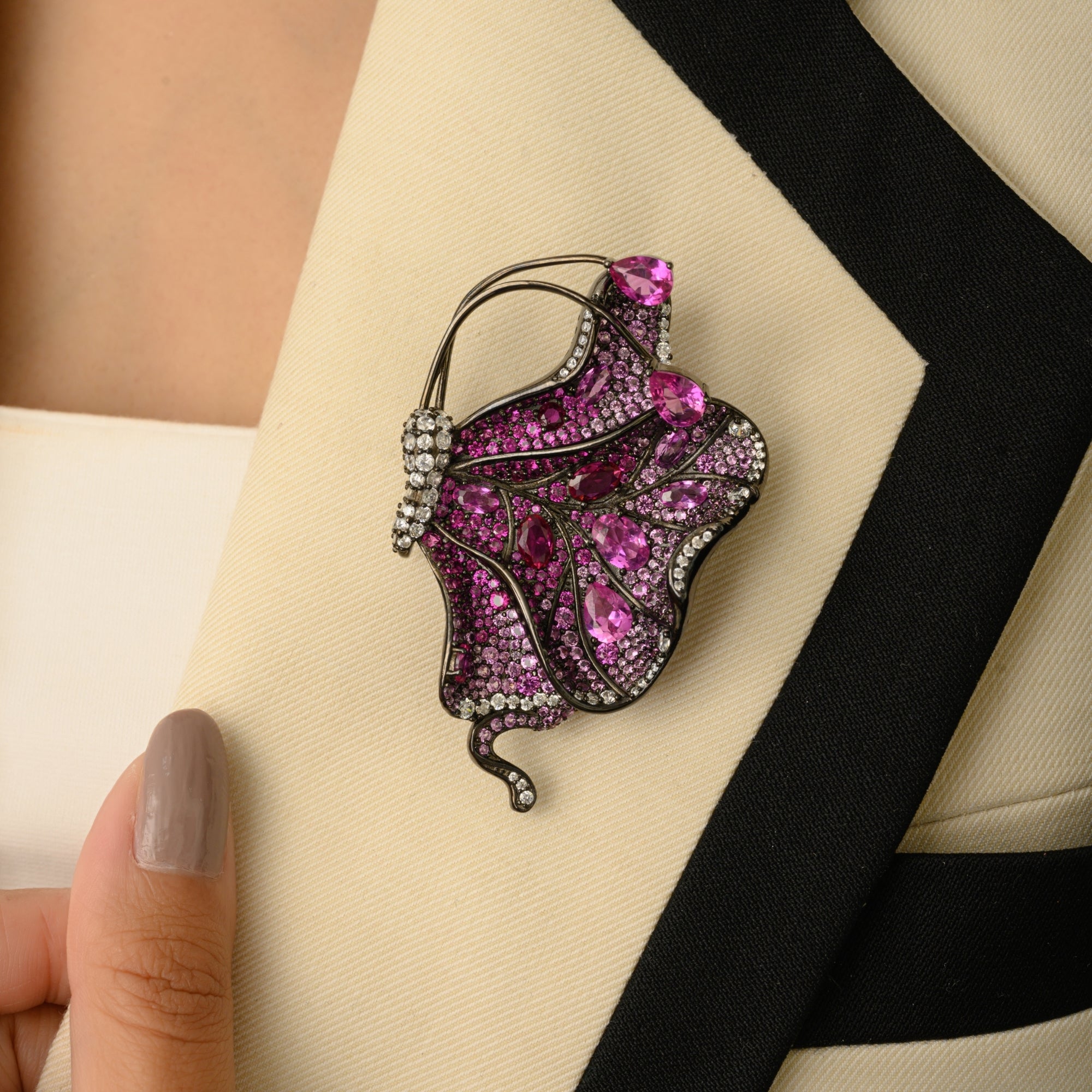 Antique Butterfly Brooch in 925 Silver