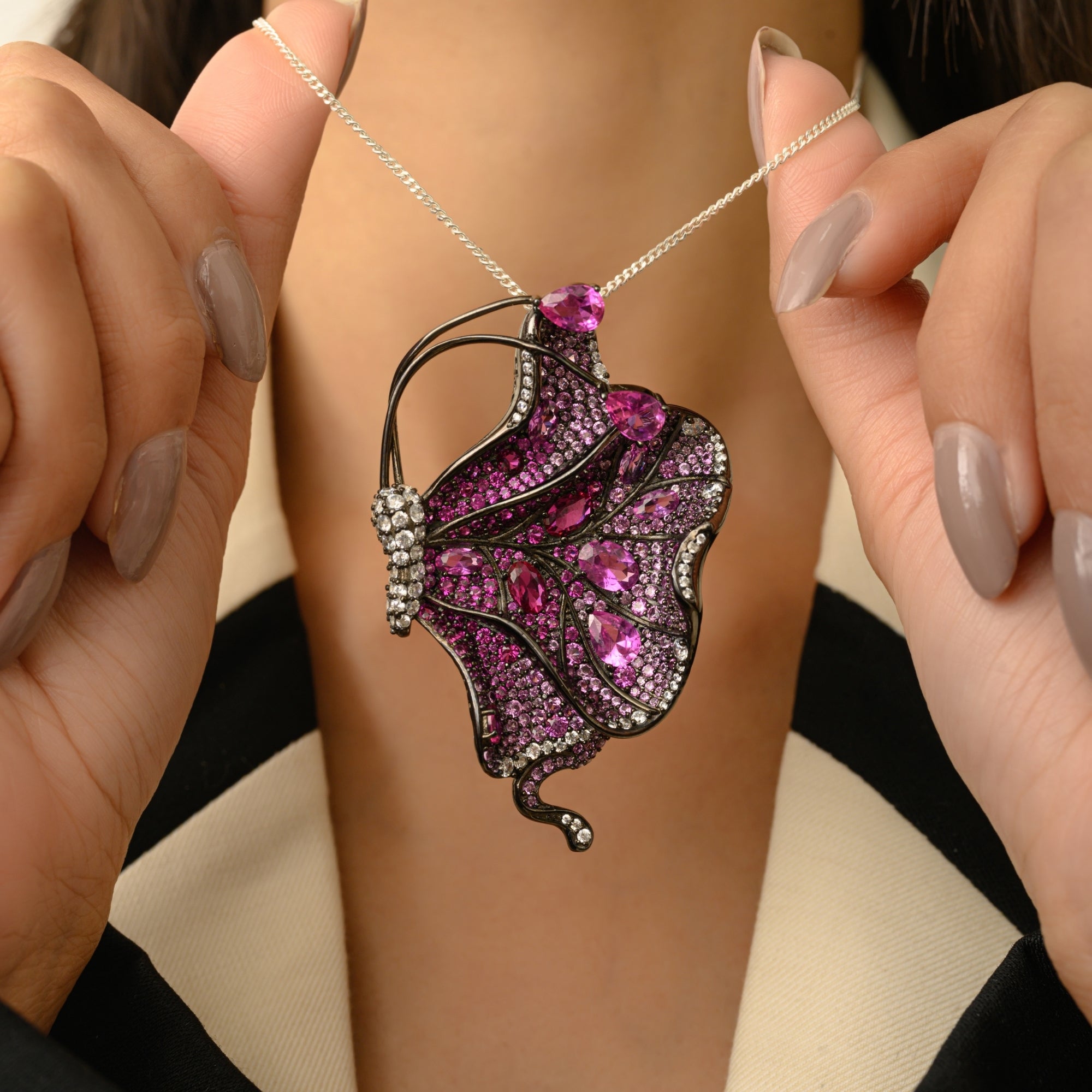 Antique Butterfly Brooch in 925 Silver