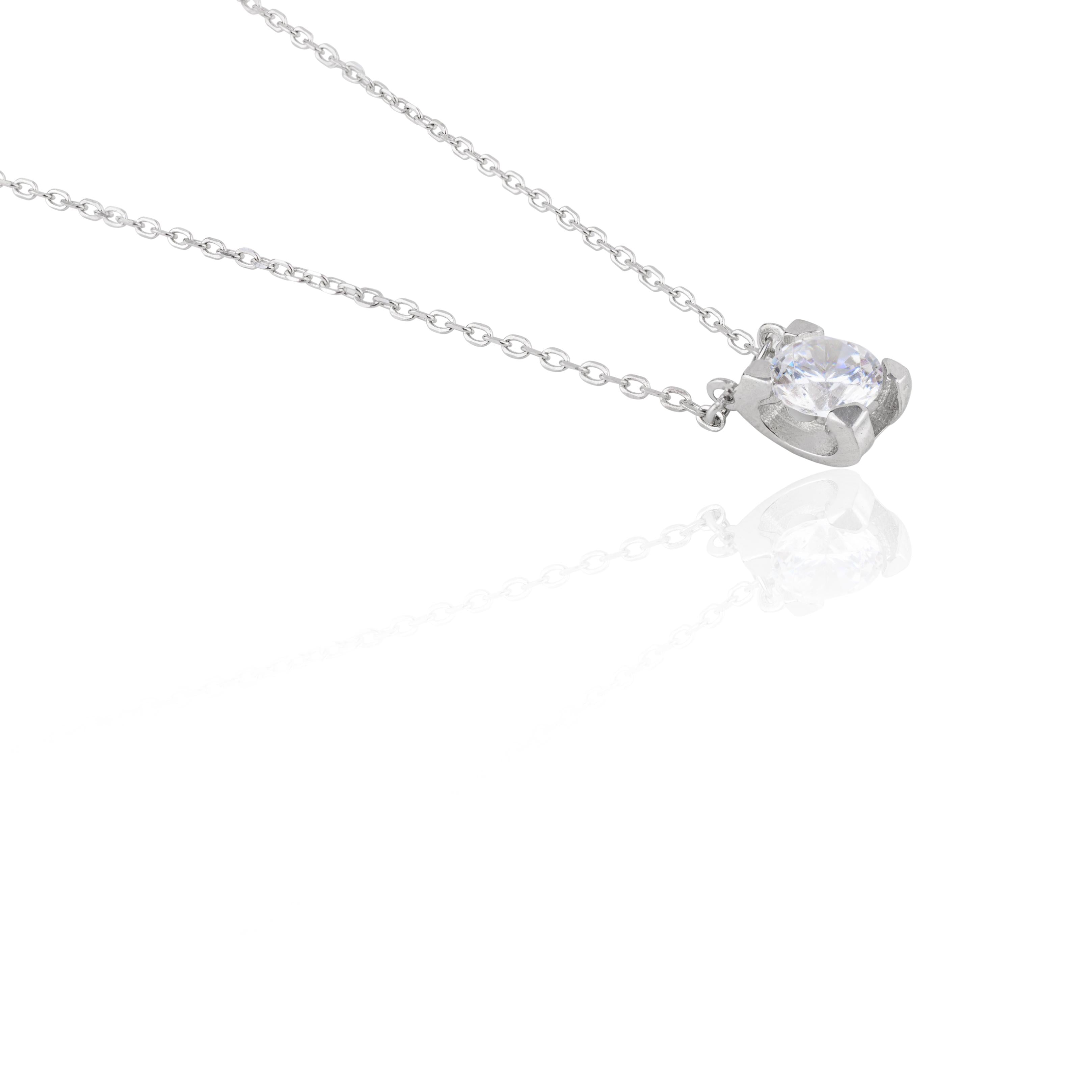 Solitaire diamond Dainty Necklace
