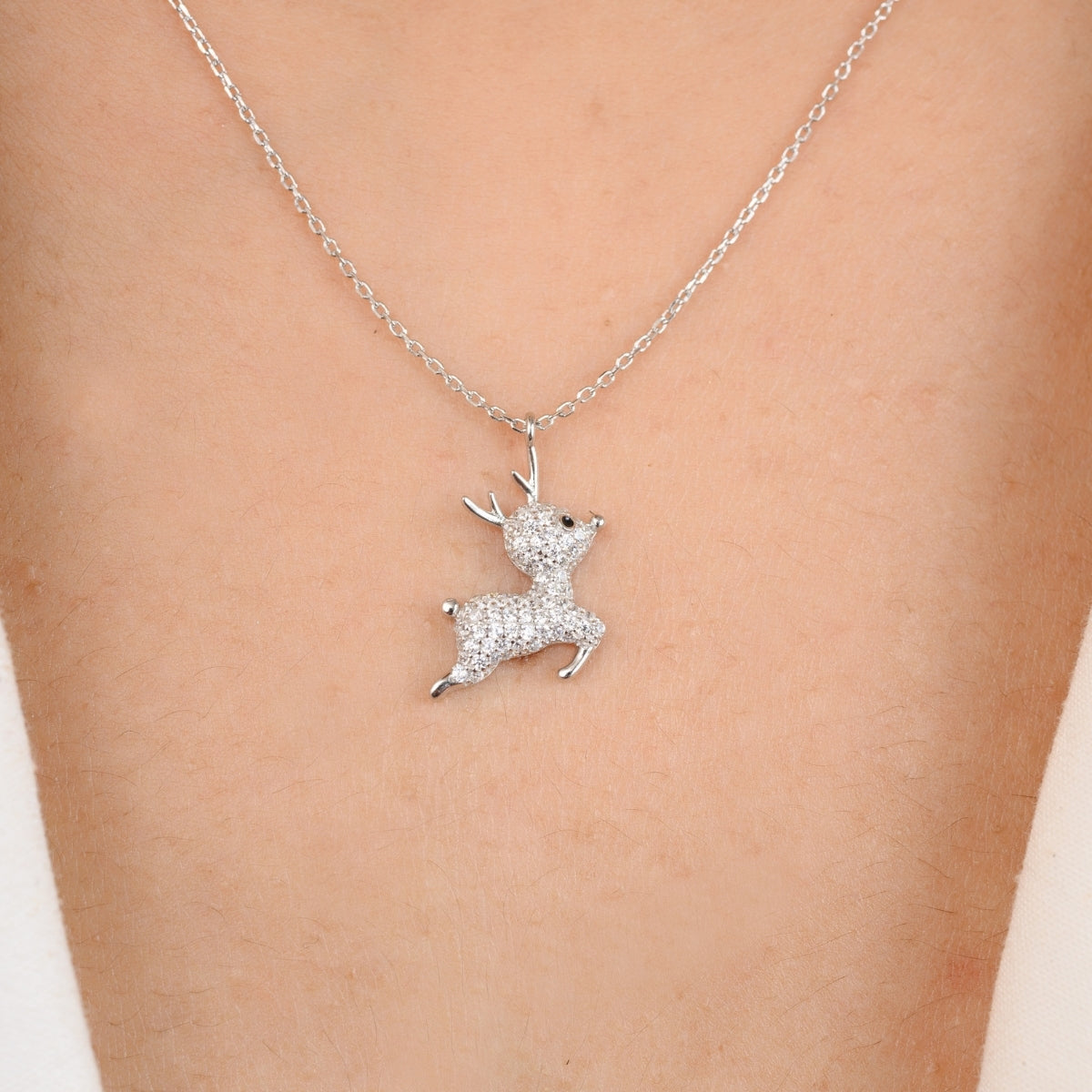 Dainty Deer Pendant Necklace