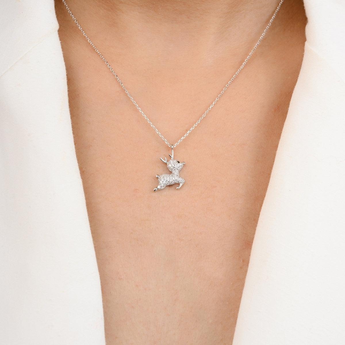 Dainty Deer Pendant Necklace