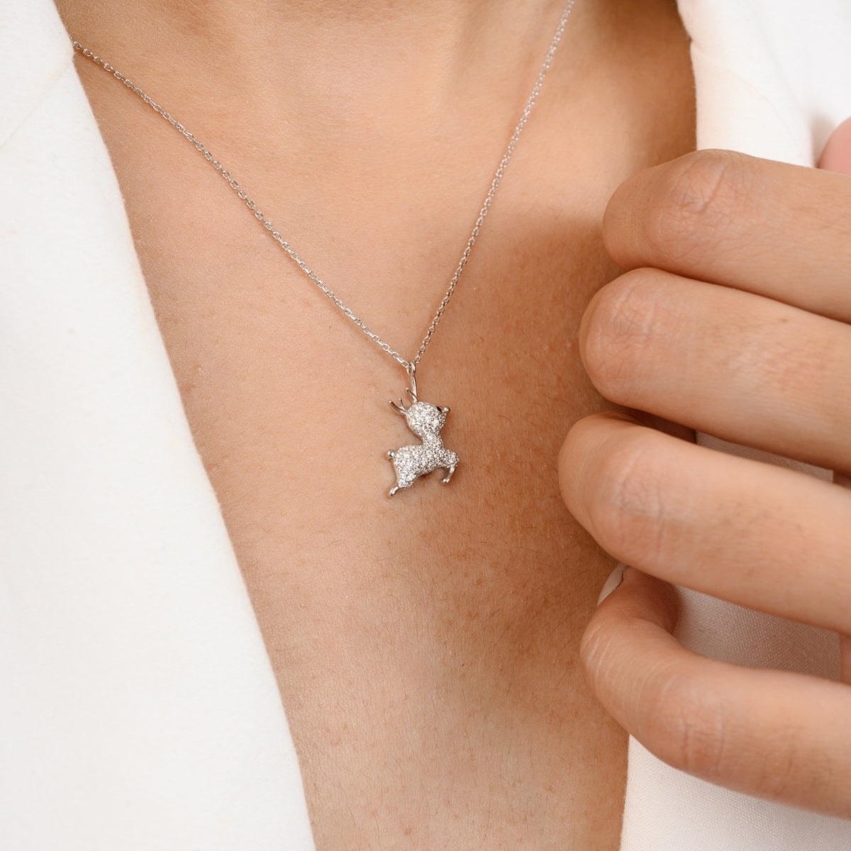 Dainty Deer Pendant Necklace