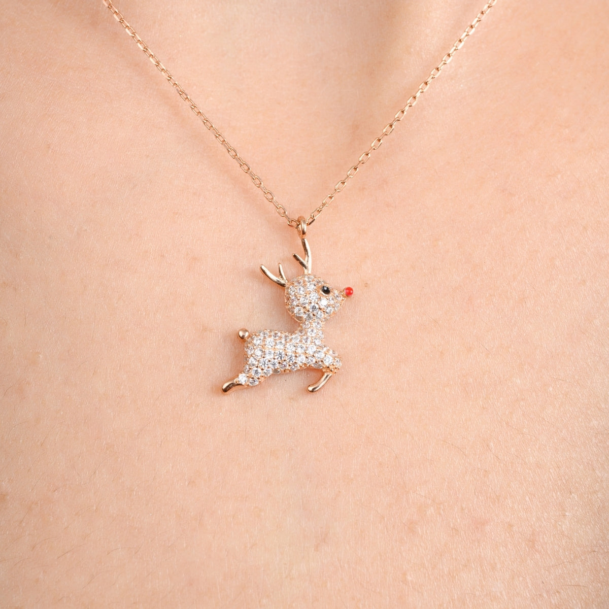 Dainty Deer Pendant Necklace