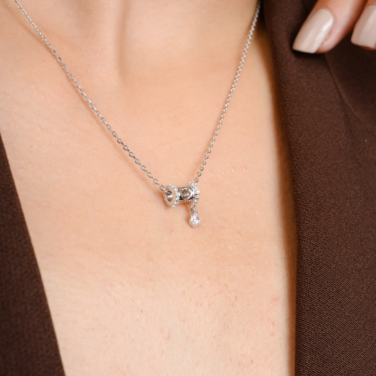 Dainty Pendant Silver Necklace