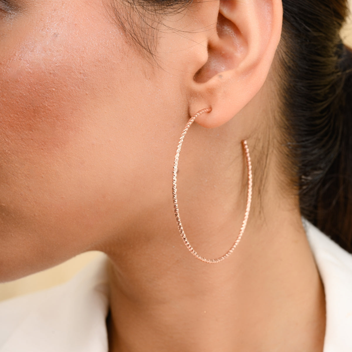 Rose gold Large Hoop Earrings