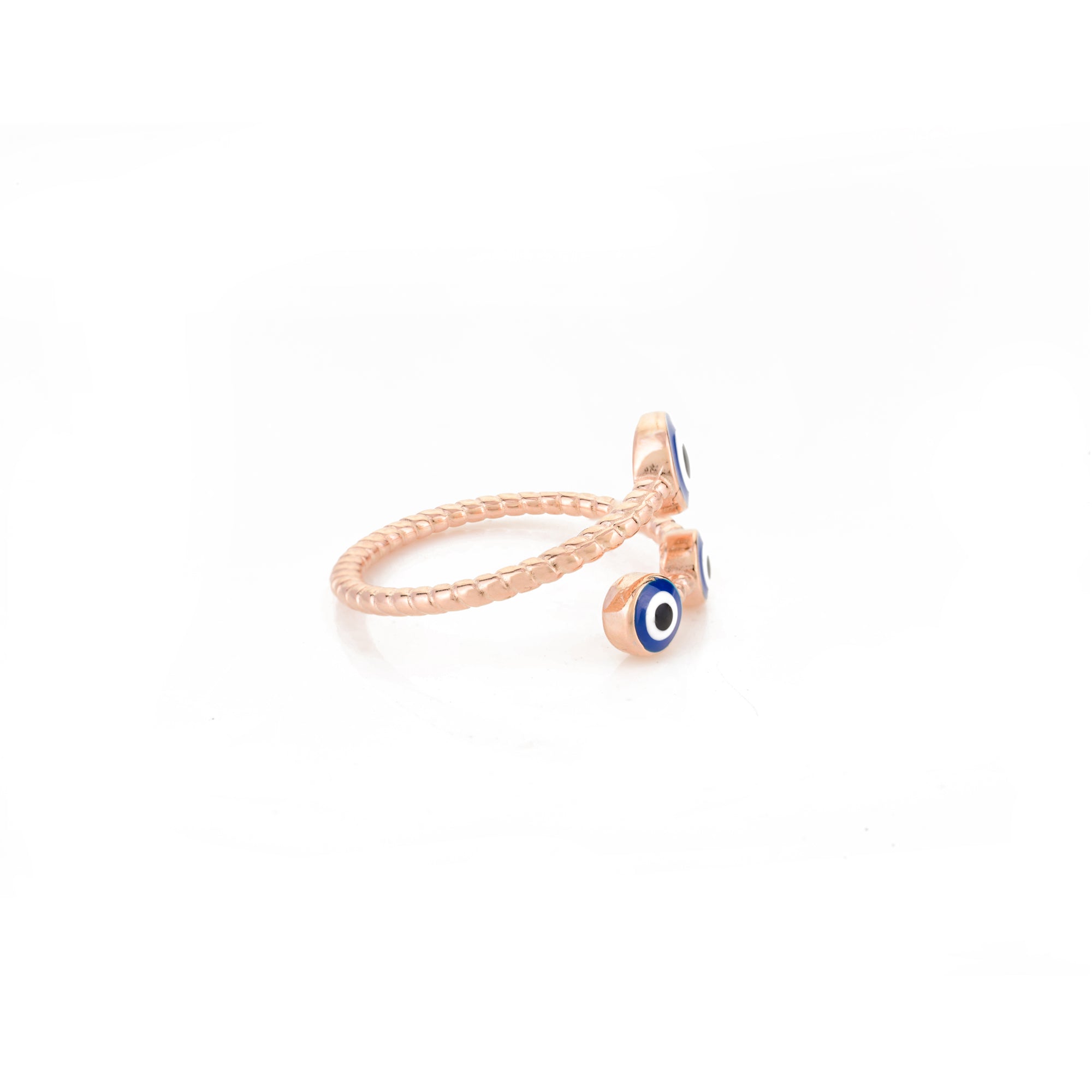 METALM Rose gold Evil Eye Open Ring