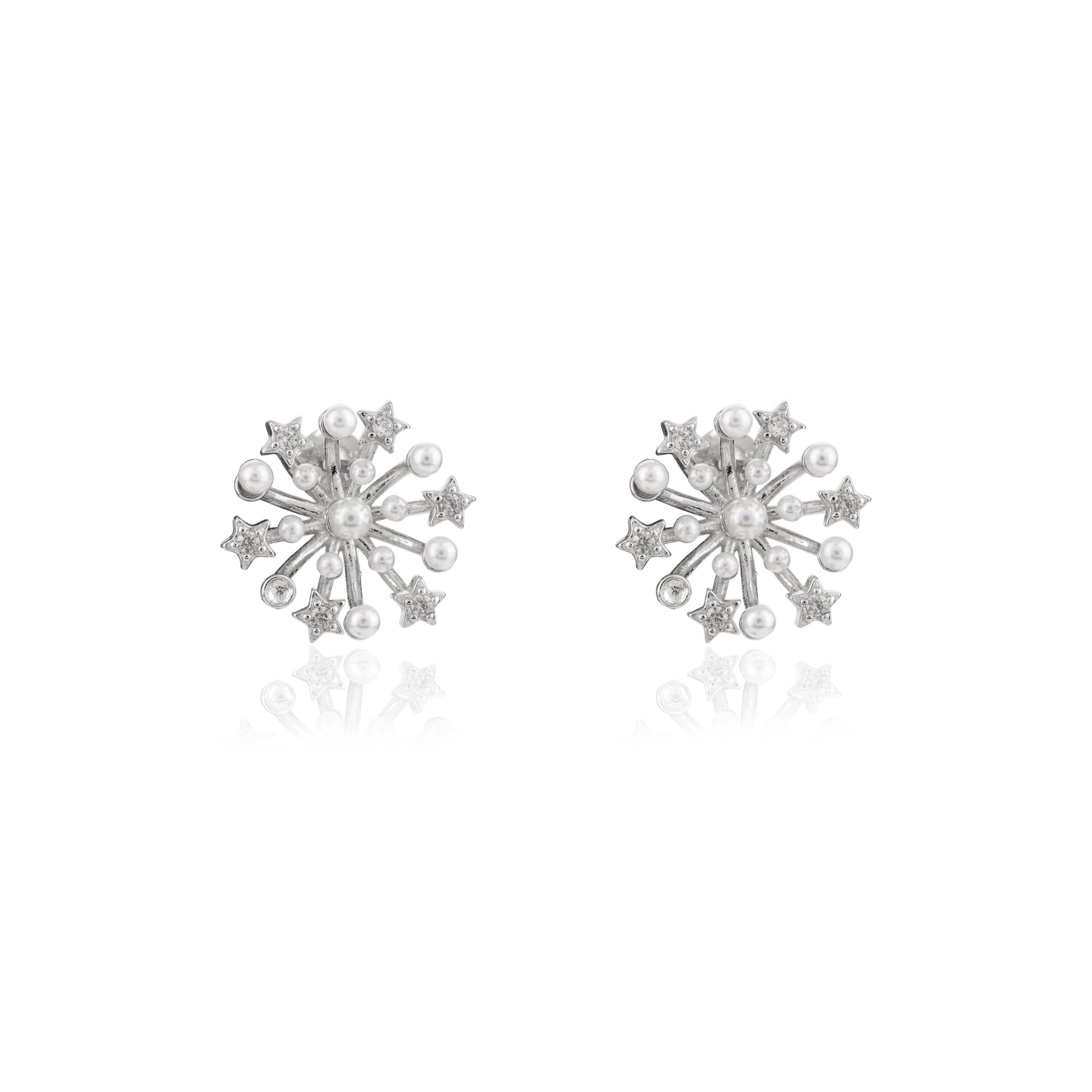 Crystal Snowflake Stud Earrings