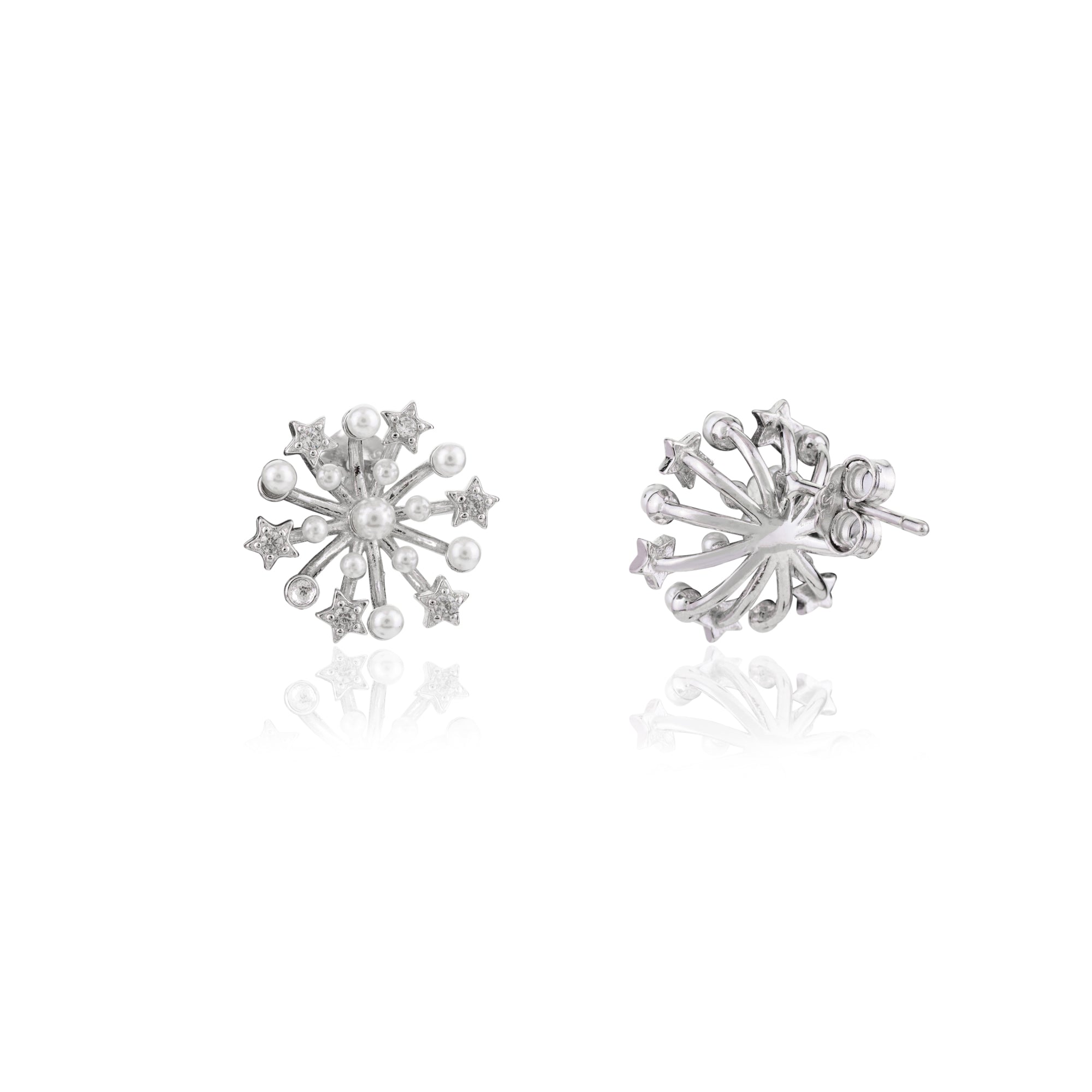 Crystal Snowflake Stud Earrings