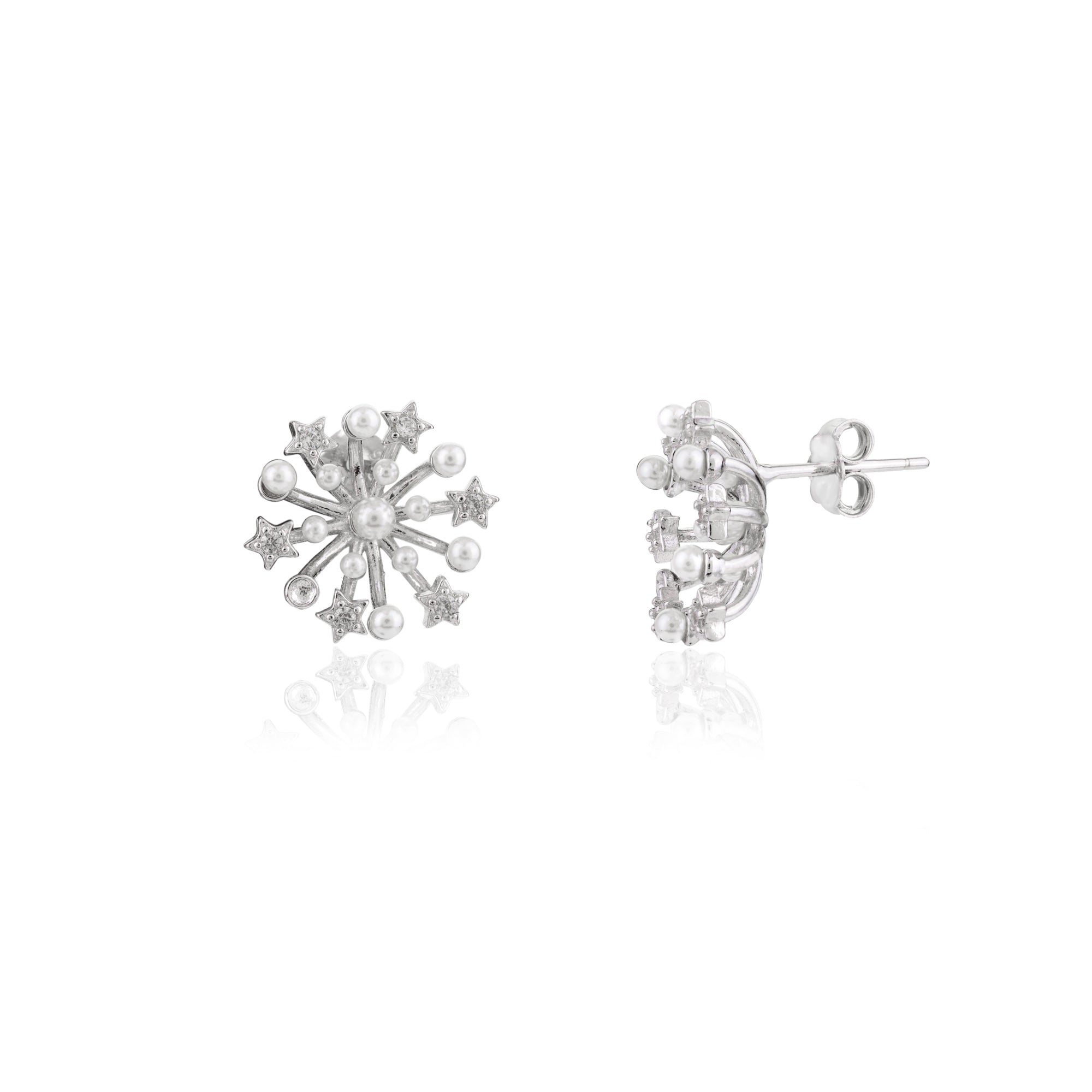 Crystal Snowflake Stud Earrings