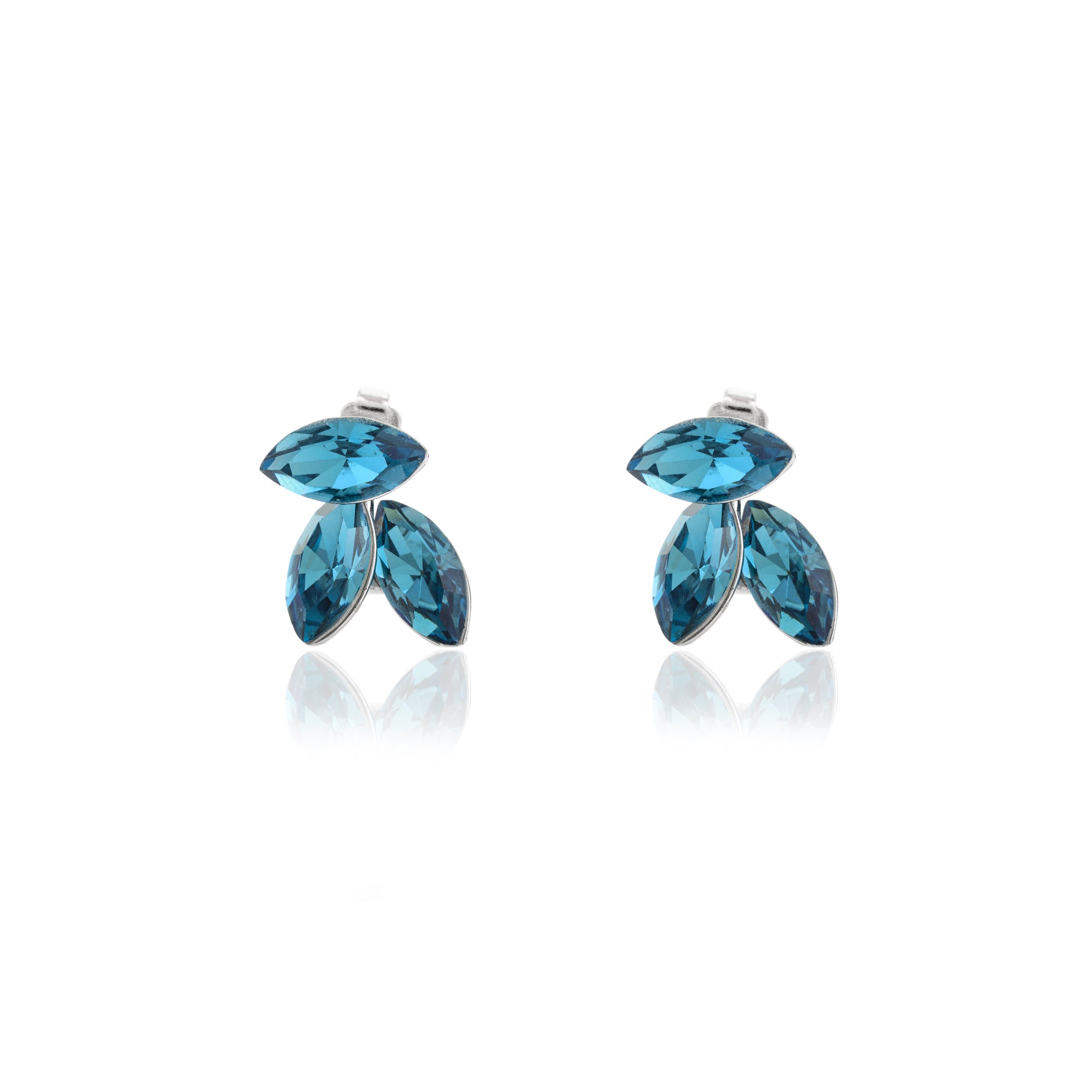 Blue Topaz Marquise Stud Earrings