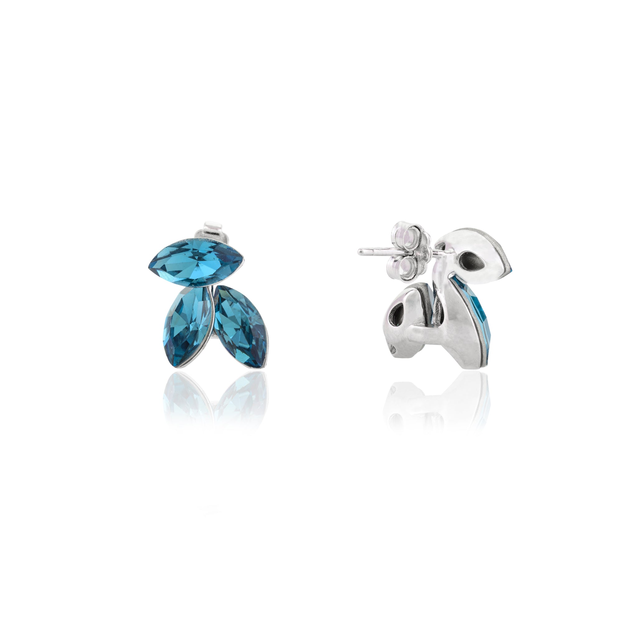 Blue Topaz Marquise Stud Earrings