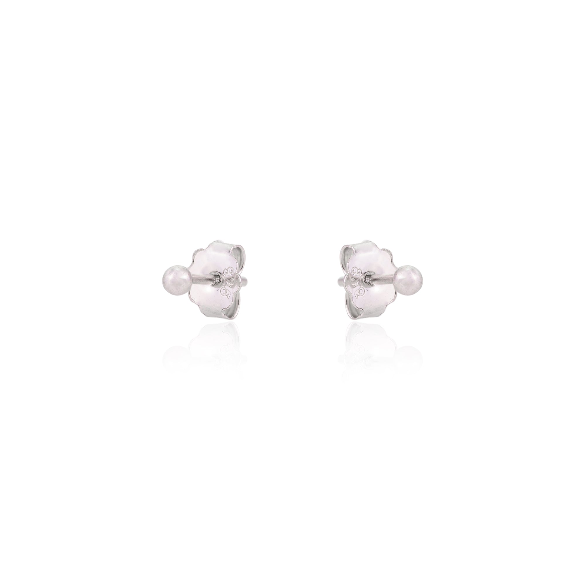 Silver Ball Studs Dainty Earrings