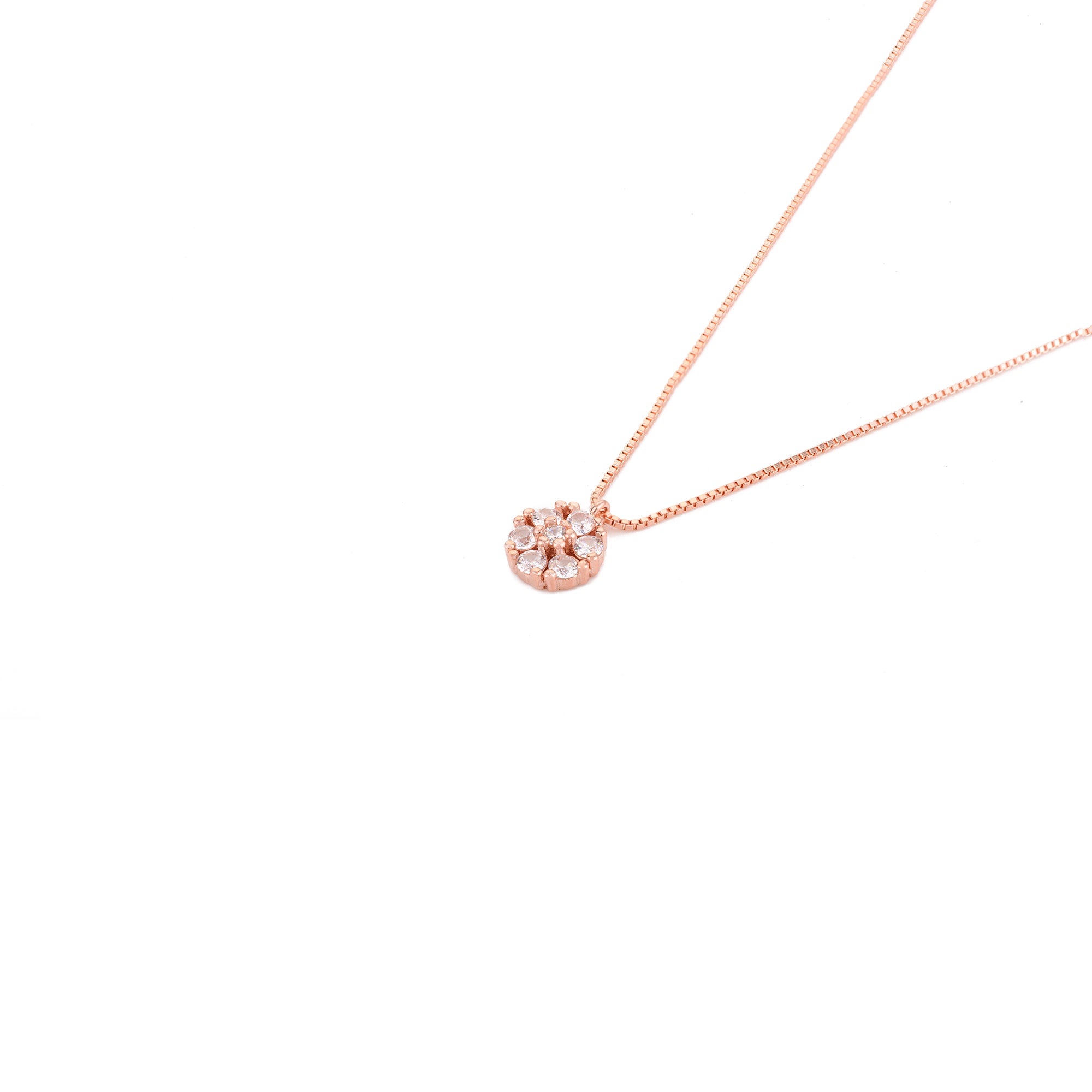 Rose gold Pendant with Earrings