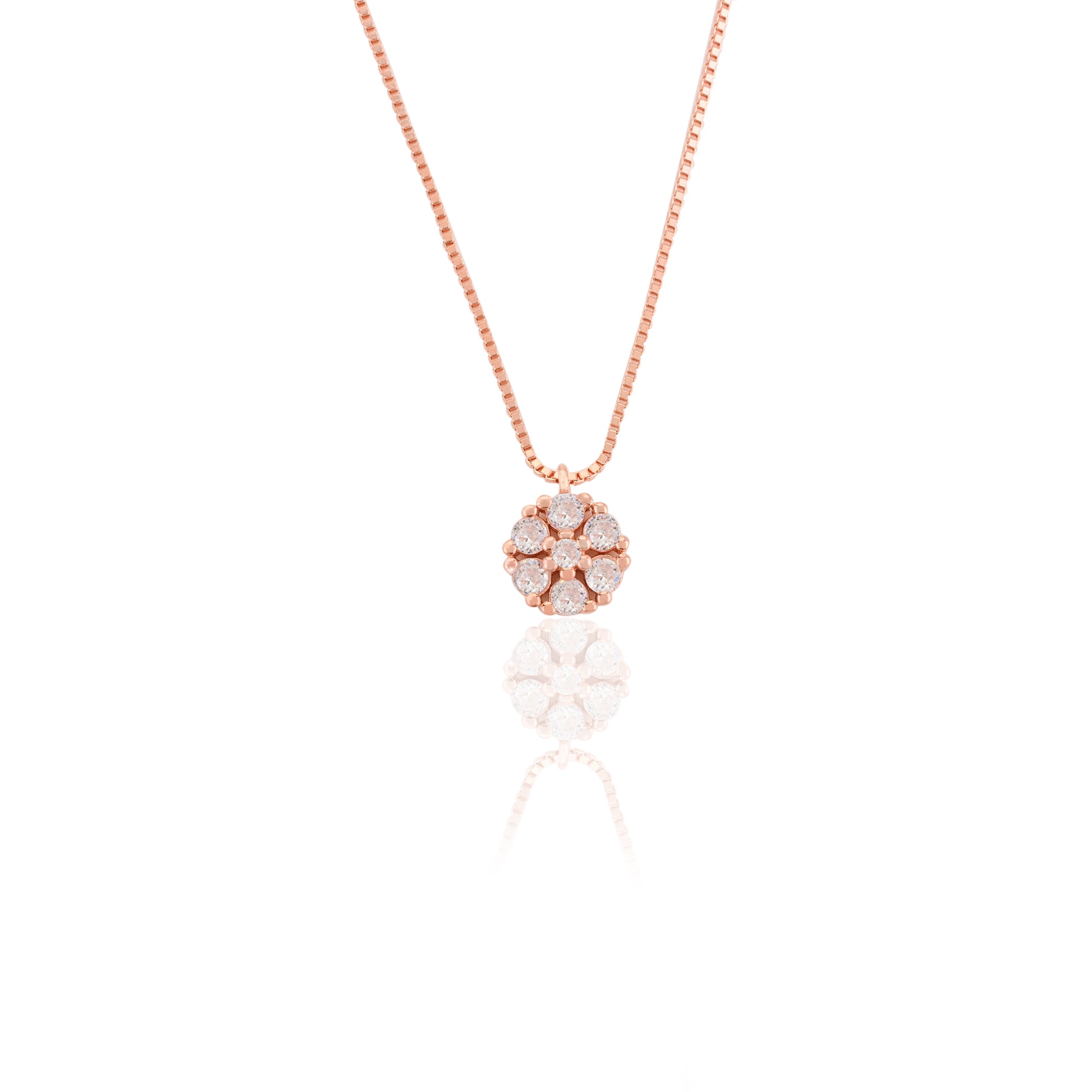 Rose gold Pendant with Earrings