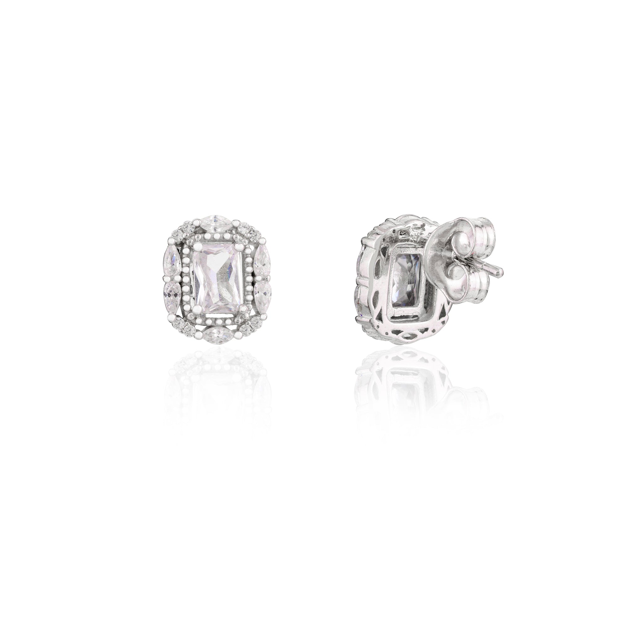 Emerald Cut Diamond Jewelry Set