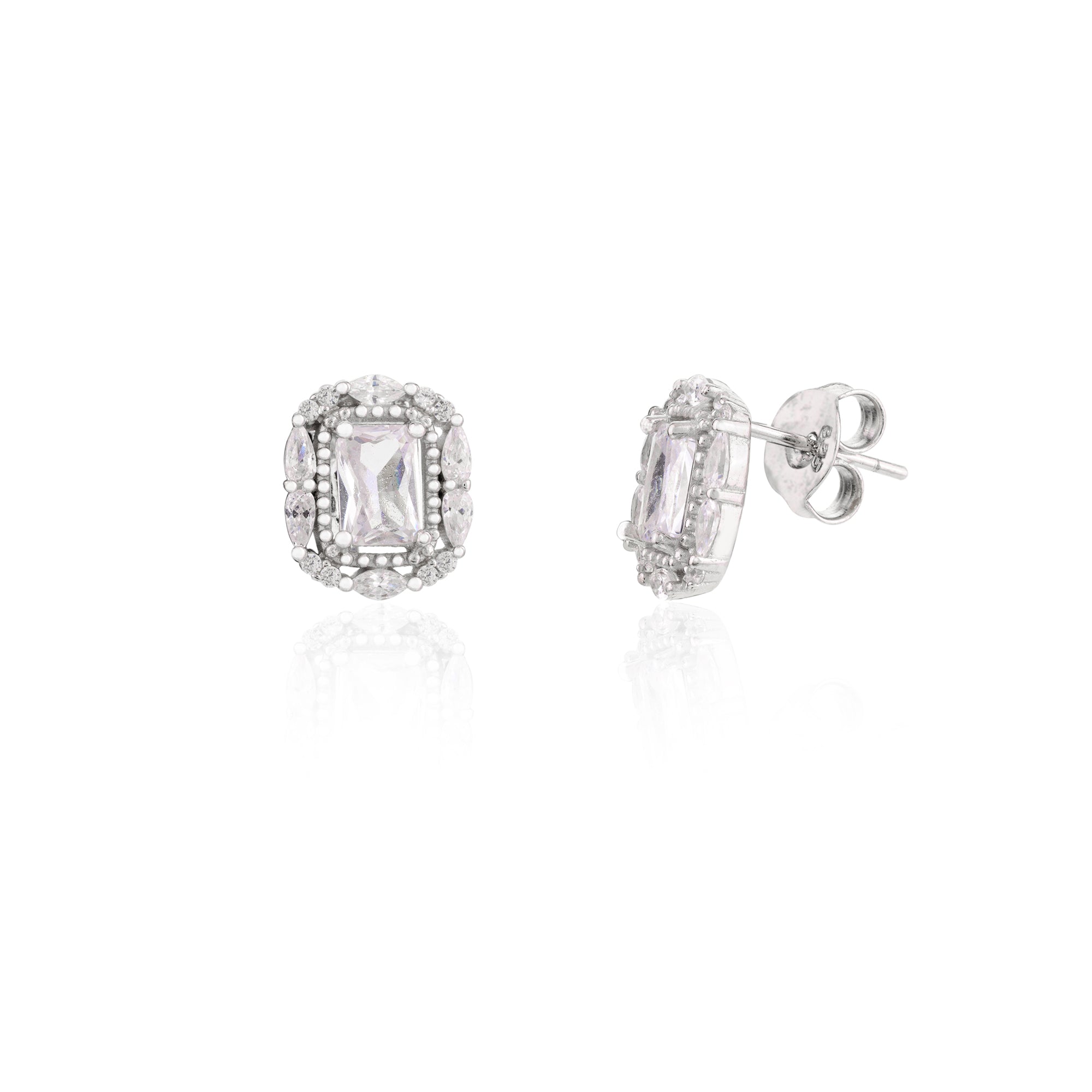 Emerald Cut Diamond Jewelry Set