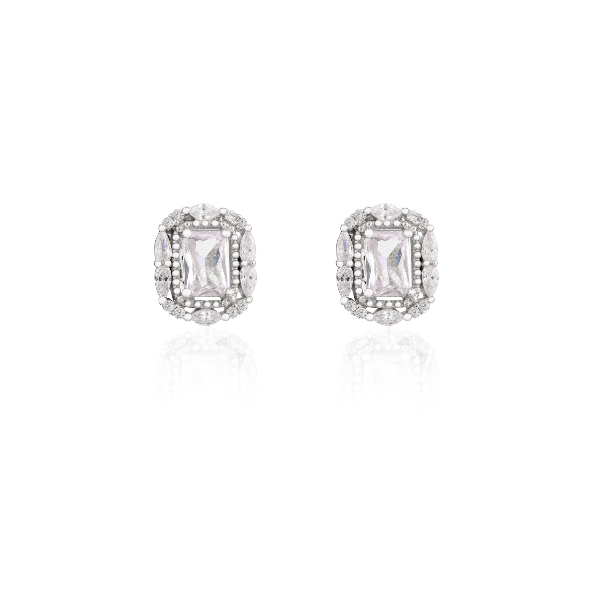 Emerald Cut Diamond Jewelry Set