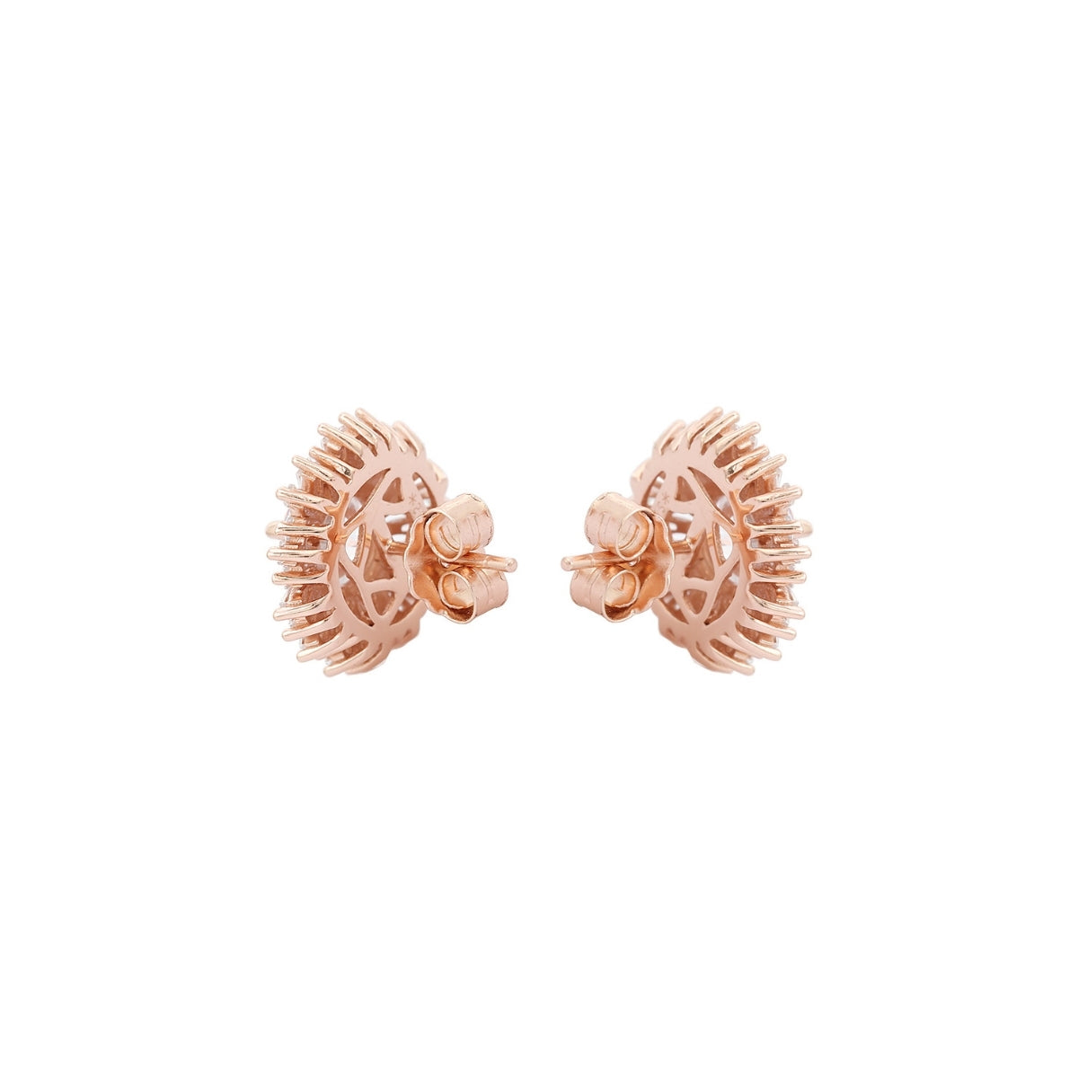 Gorgeous Floral CZ Diamond Earrings with Dazzling Crystals