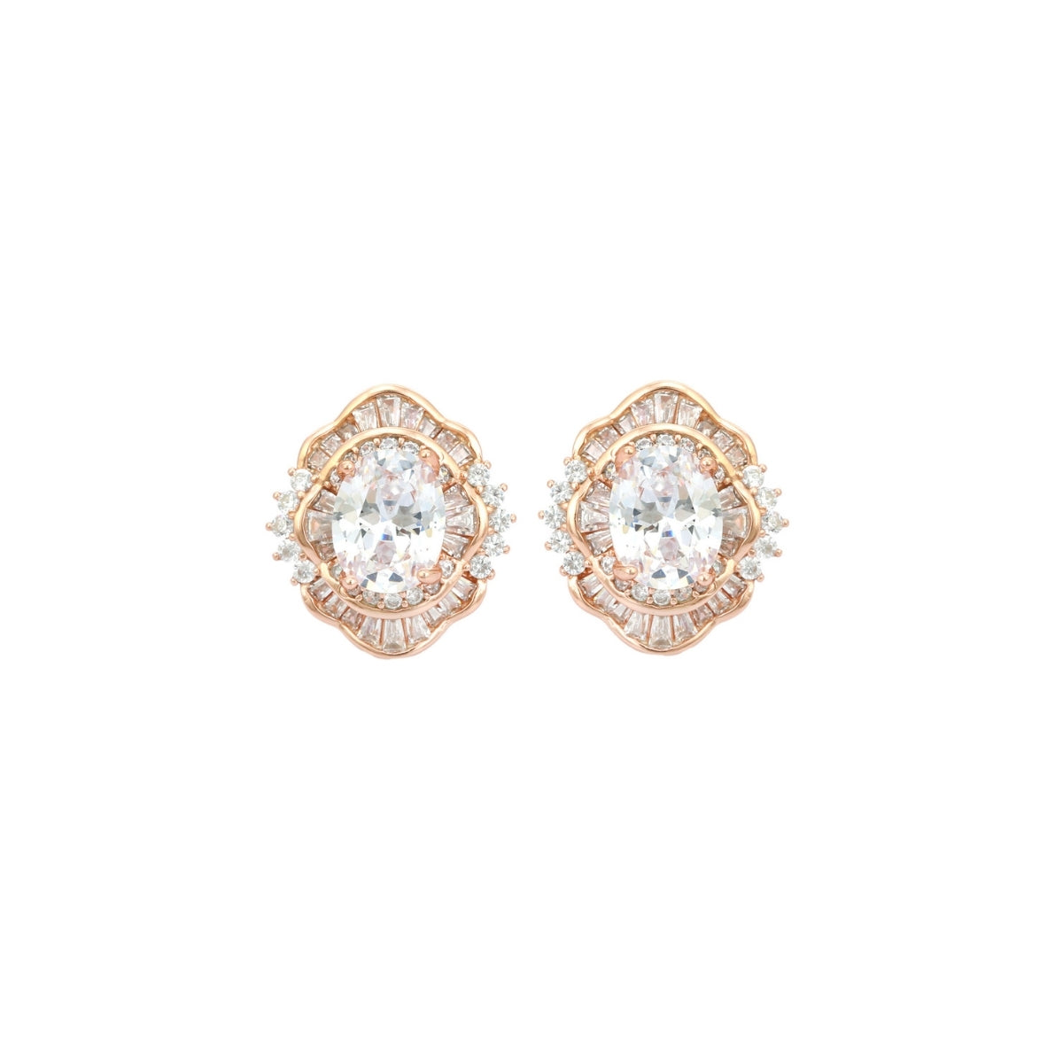 Cushion Cut Sparkling CZ Diamond Silver Earrings for Women