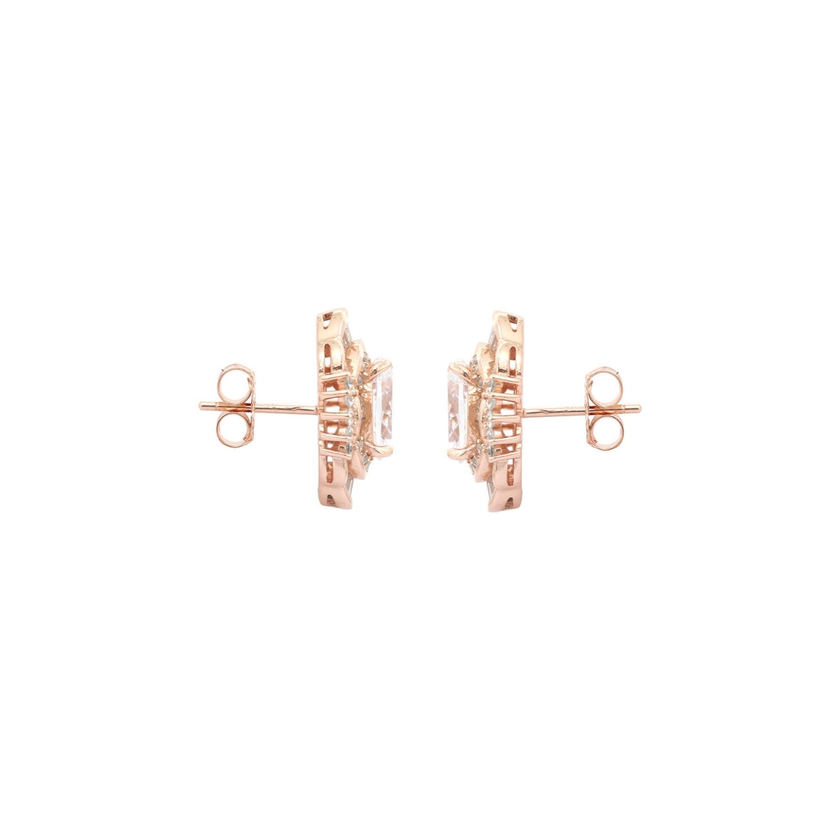 Cushion Cut Sparkling CZ Diamond Silver Earrings for Women