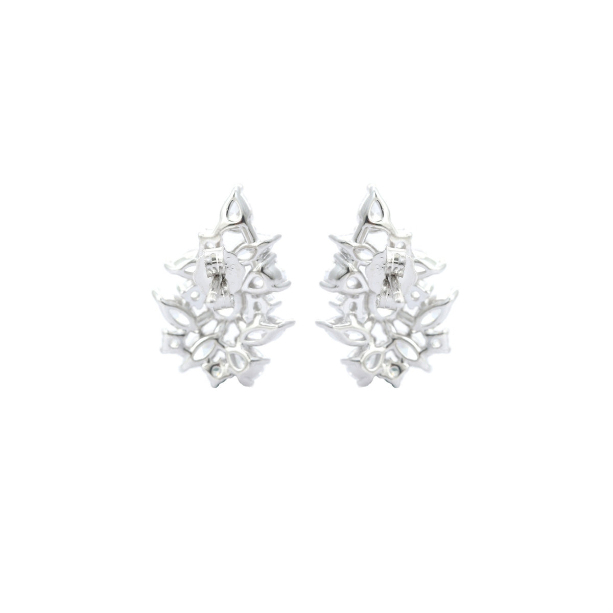 Marquise Cut CZ Diamond Stud Earrings in 925 Silver