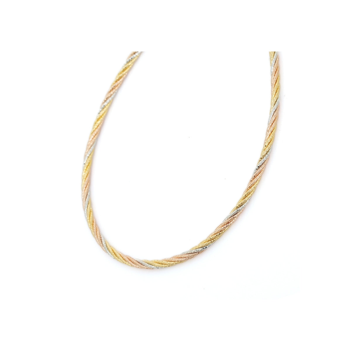 925 Silver Rope Pattern Choker Necklace