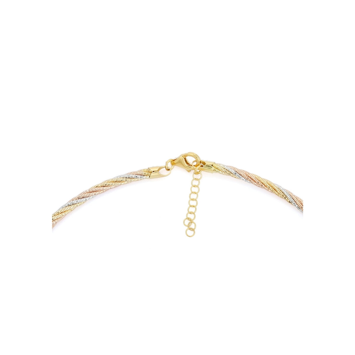 925 Silver Rope Pattern Choker Necklace