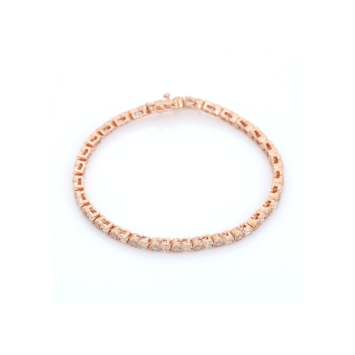 Rose Gold CZ Diamond Tennis Bracelet for Women